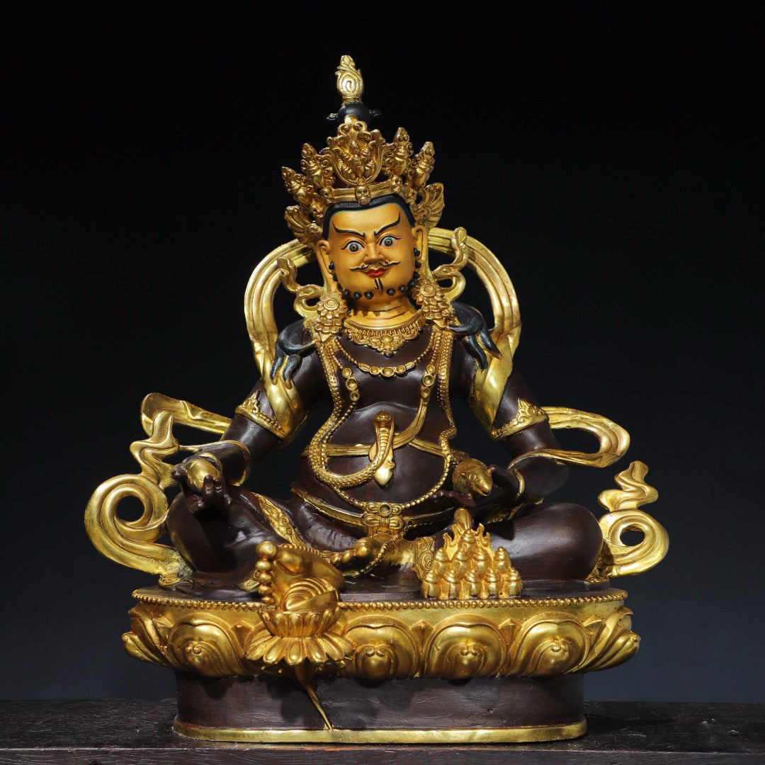 Chinese antique pure copper [God of Wealth] Buddha statue