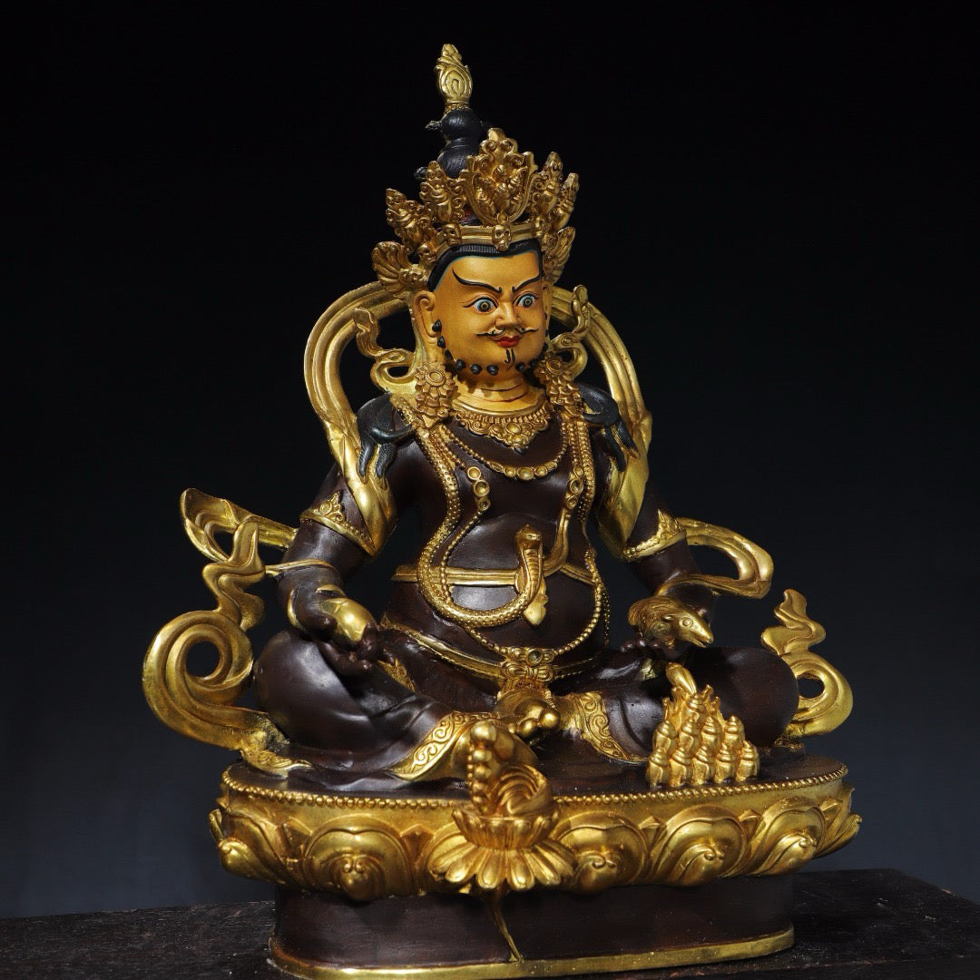 Chinese antique pure copper [God of Wealth] Buddha statue