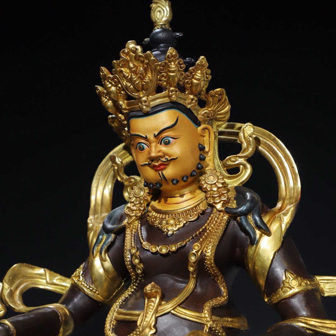 Chinese antique pure copper [God of Wealth] Buddha statue