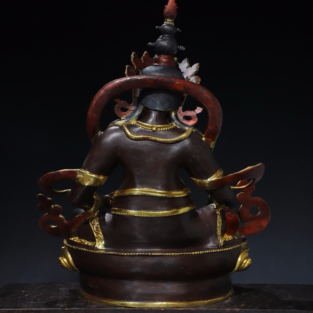 Chinese antique pure copper [God of Wealth] Buddha statue