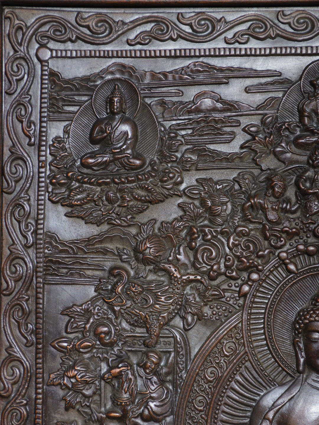 Chinese antique pure copper [Shakyamuni] thangka