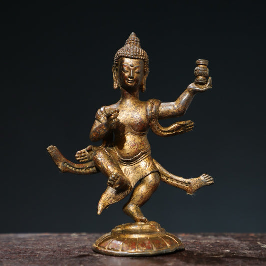 Bronze mud and gold Buddha statues