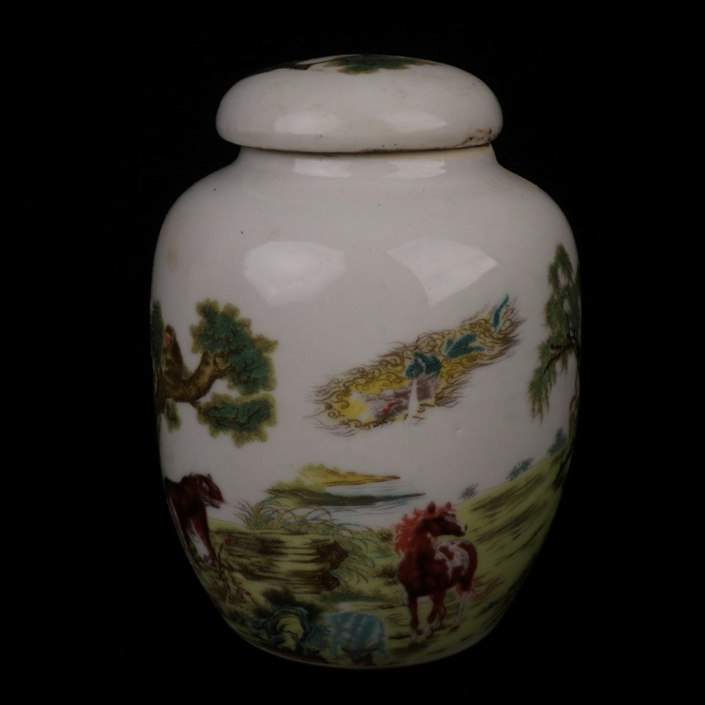 Pink Twelve Zodiac Pattern Small Tea Jar