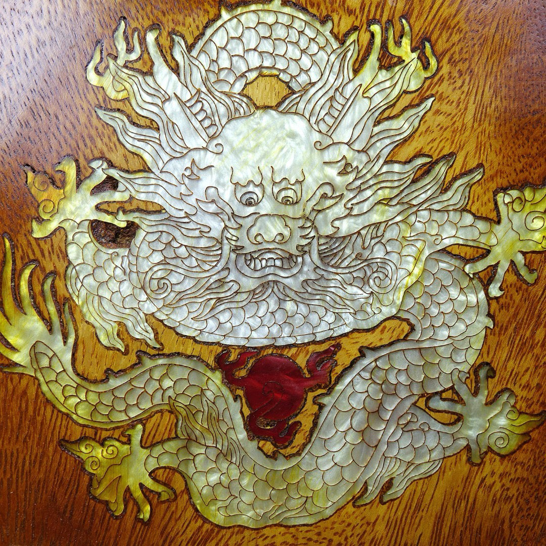 Chinese antique rosewood tea plate and fruit plate