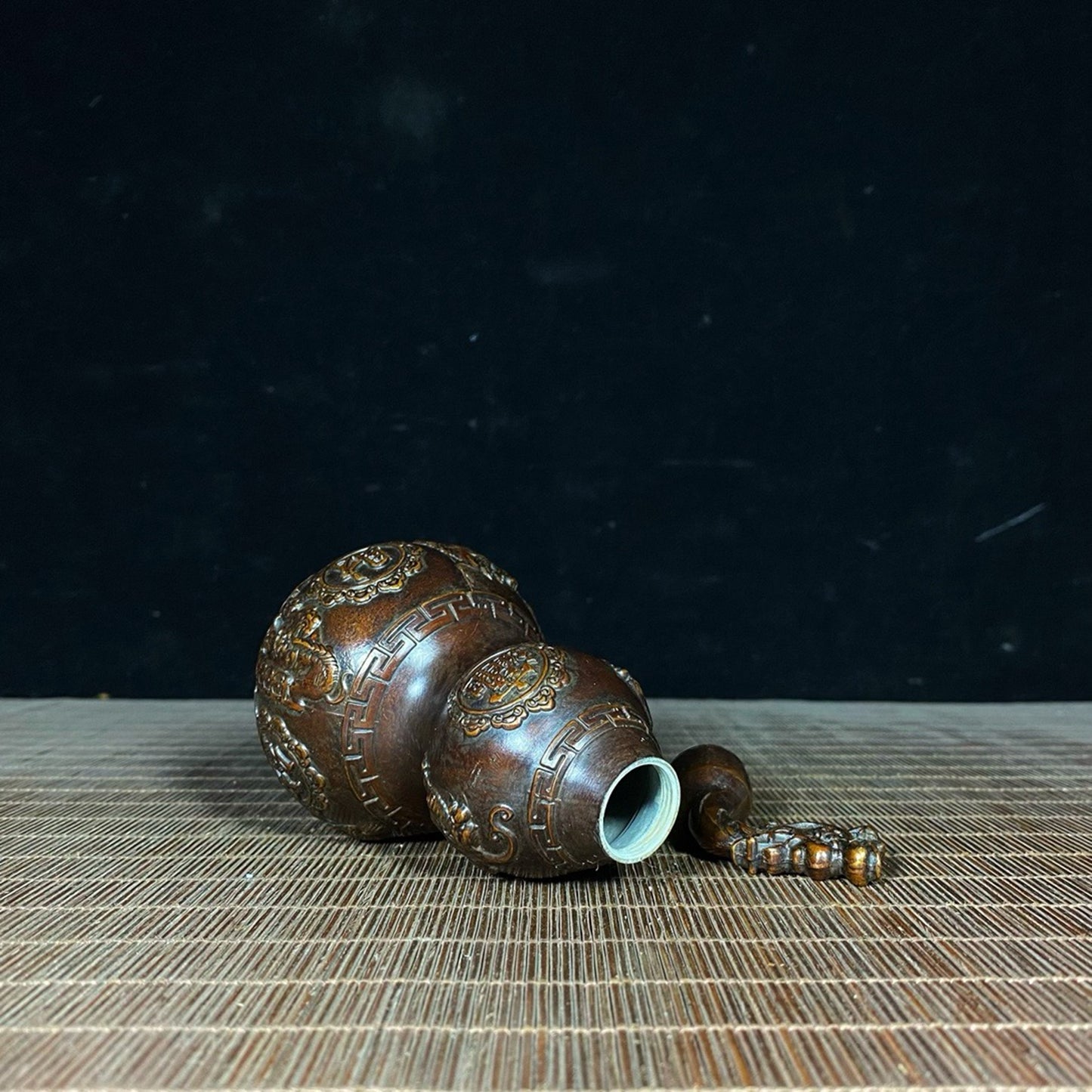 Pure copper brings wealth and blessings, Pixiu dragon head gourd