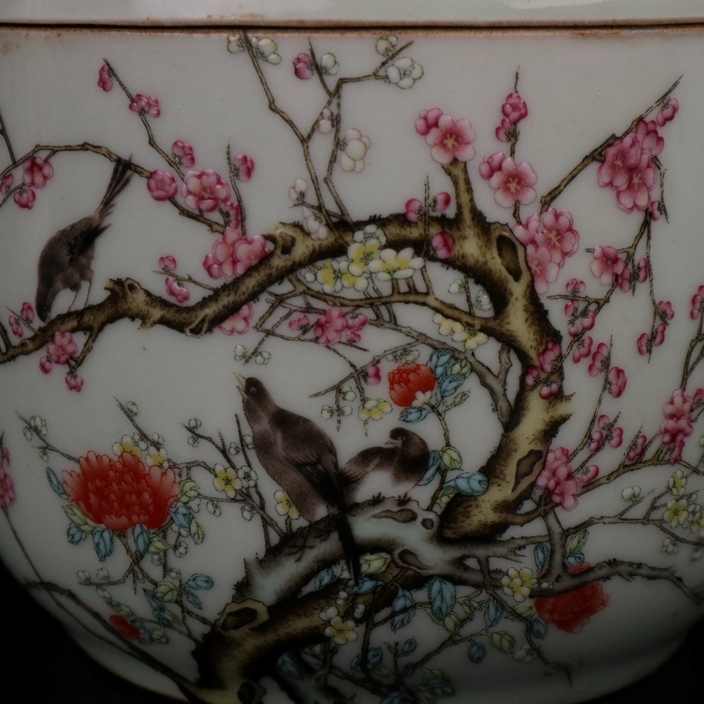 Pink Joyful Eyebrow Pattern Small Ginseng Jar