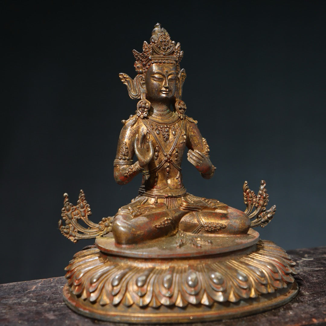 Bronze mud gold [Great Holding Vajra] Buddha statue
