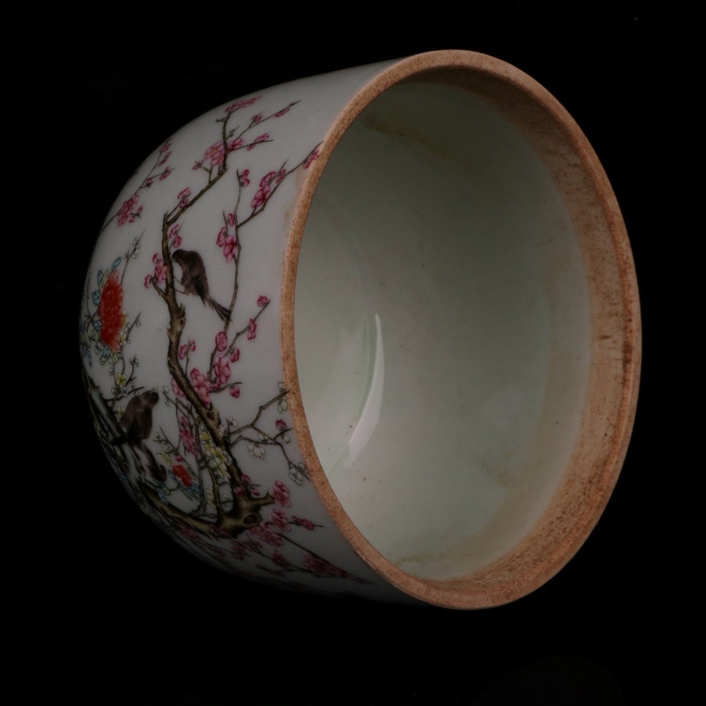 Pink Joyful Eyebrow Pattern Small Ginseng Jar