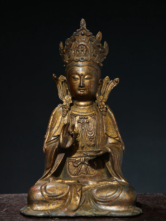 Copper clay gold [Guanyin] Buddha statue