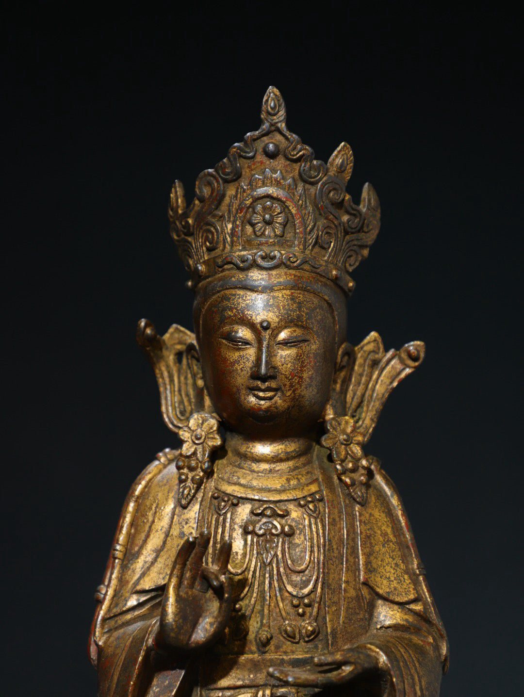 Copper clay gold [Guanyin] Buddha statue