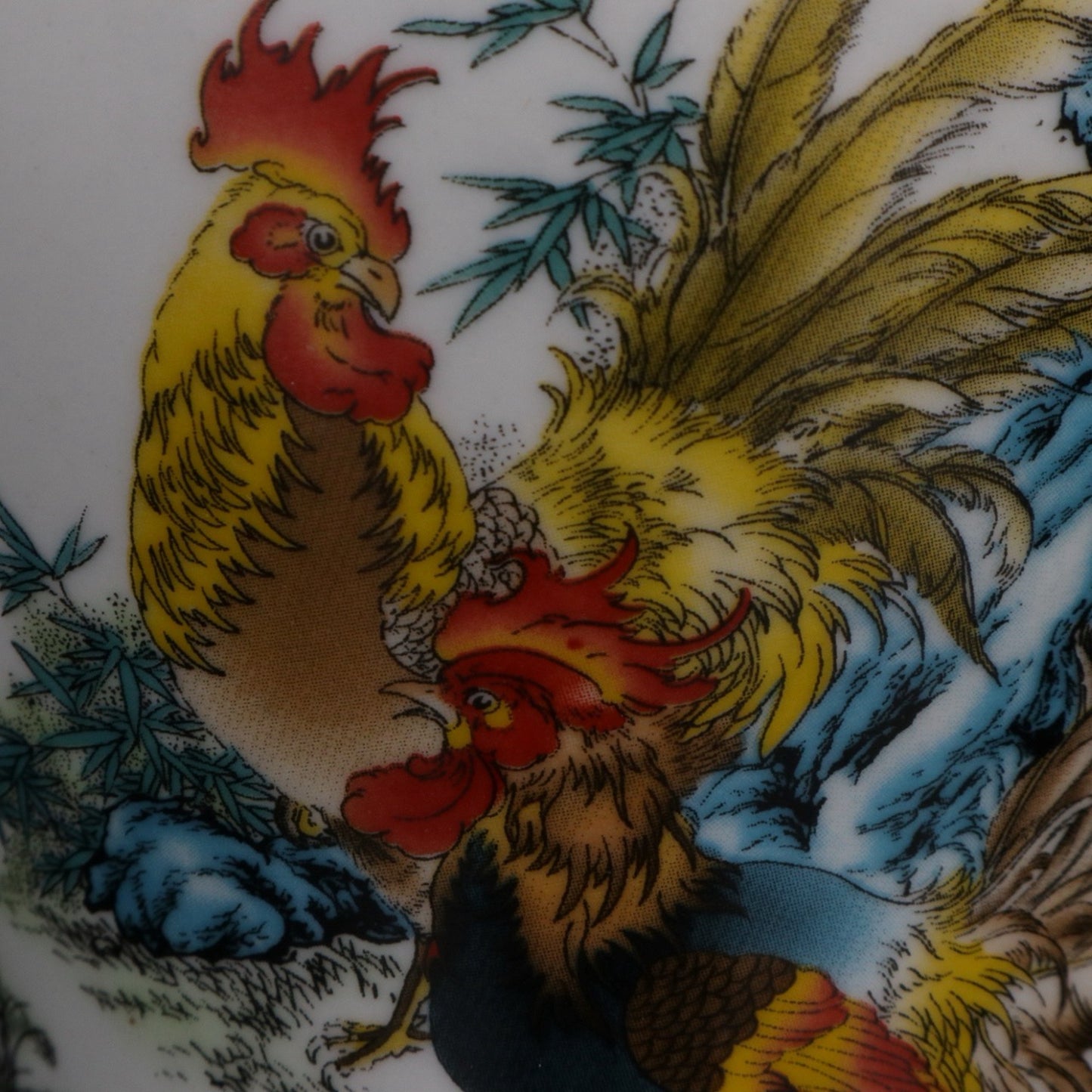 Blue and white fortune and good fortune patterned general jar