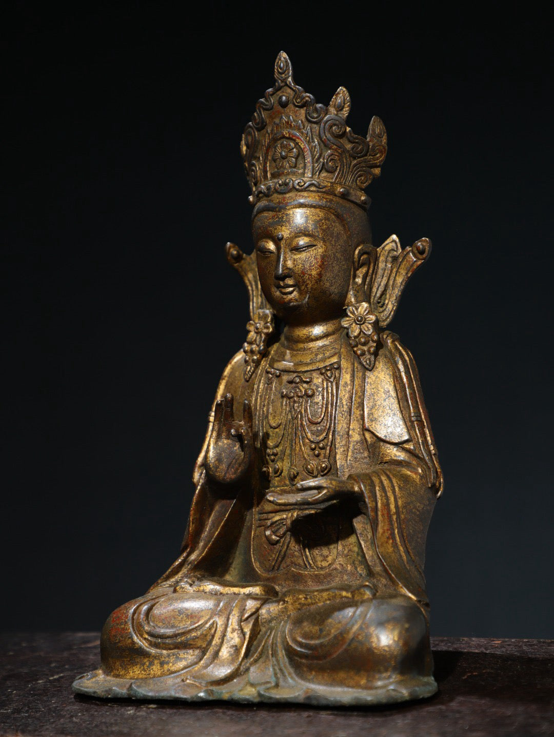 Copper clay gold [Guanyin] Buddha statue