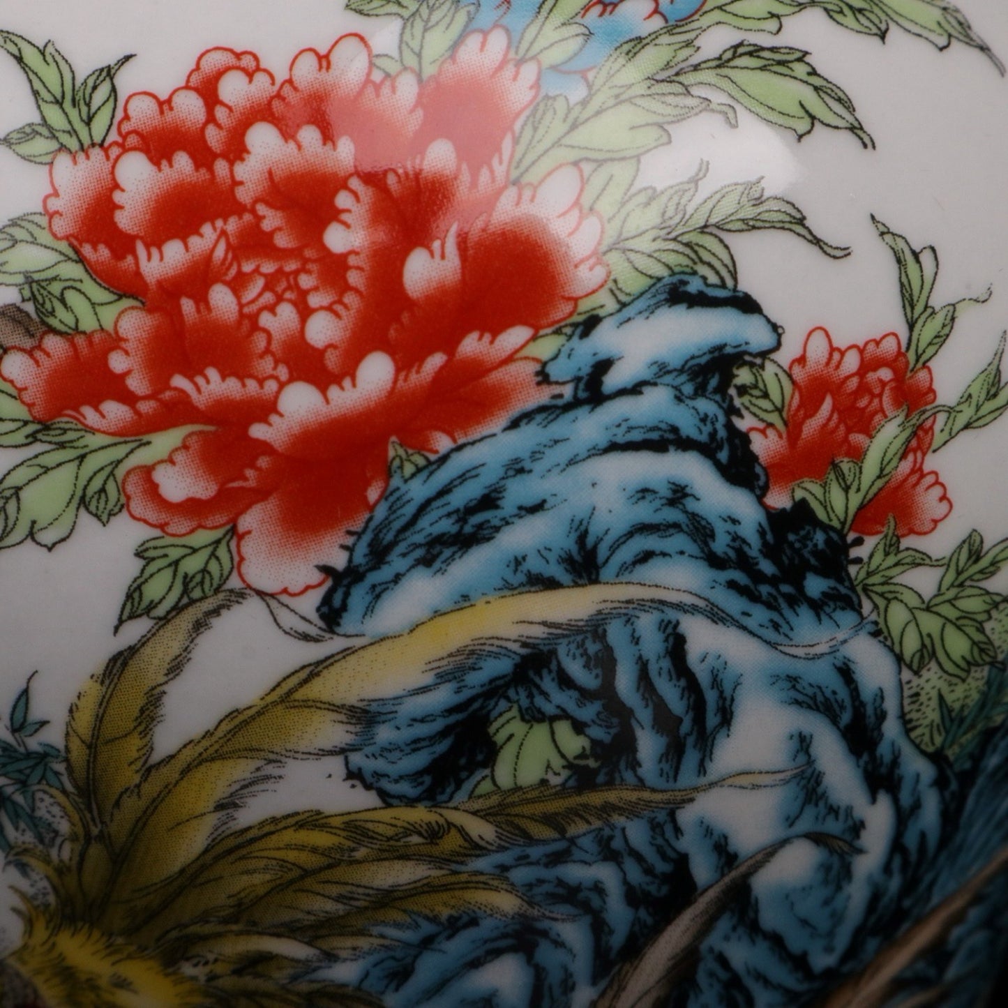 Blue and white fortune and good fortune patterned general jar