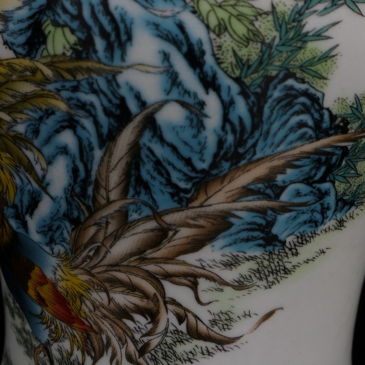 Blue and white fortune and good fortune patterned general jar