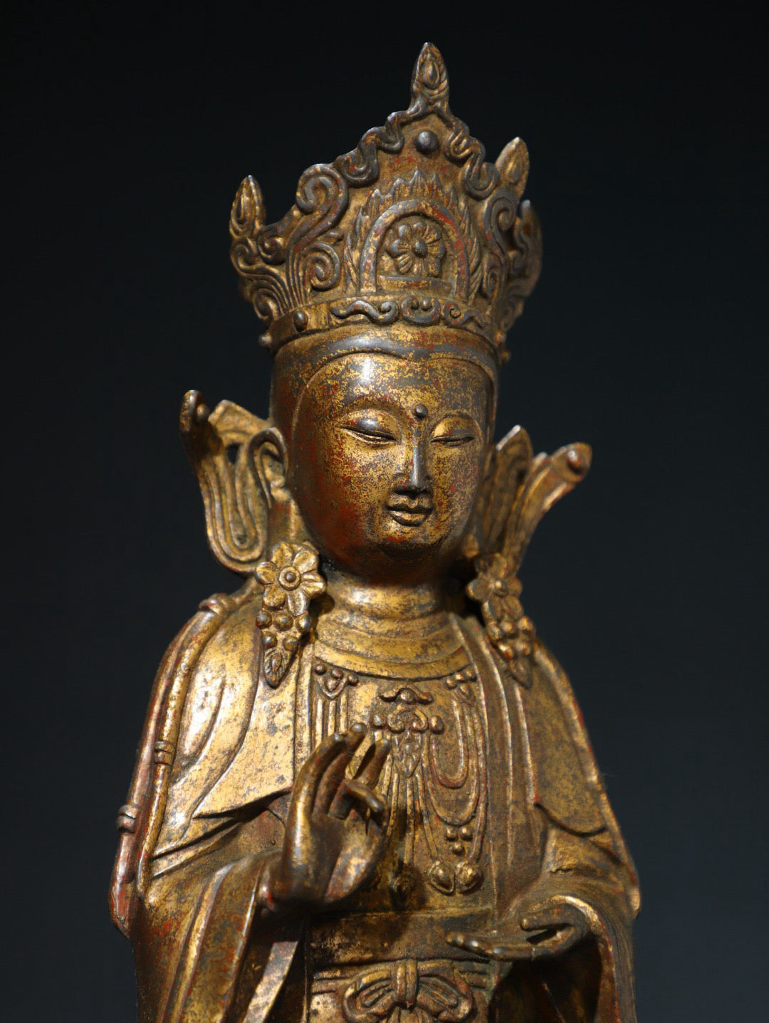 Copper clay gold [Guanyin] Buddha statue