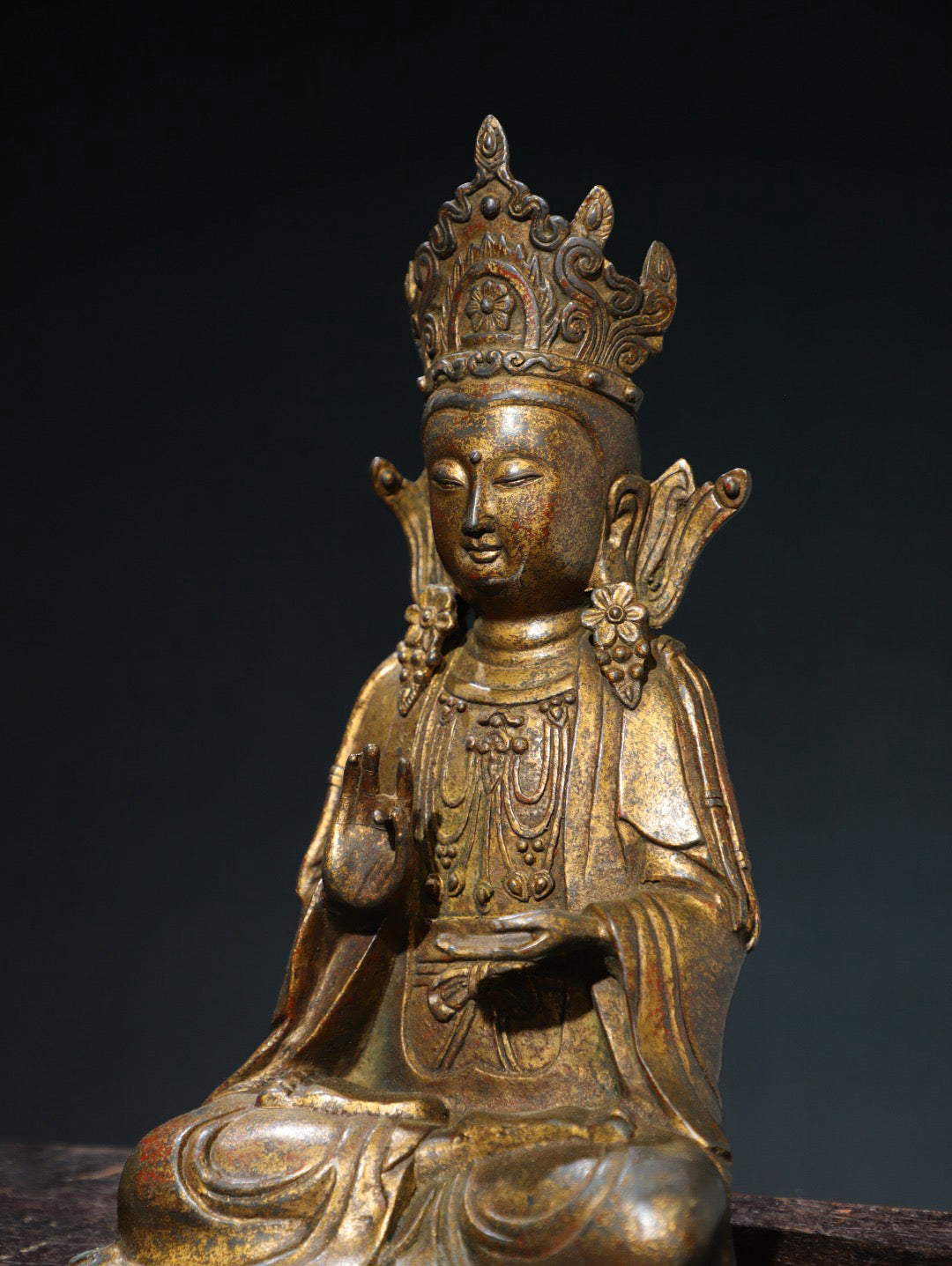Copper clay gold [Guanyin] Buddha statue