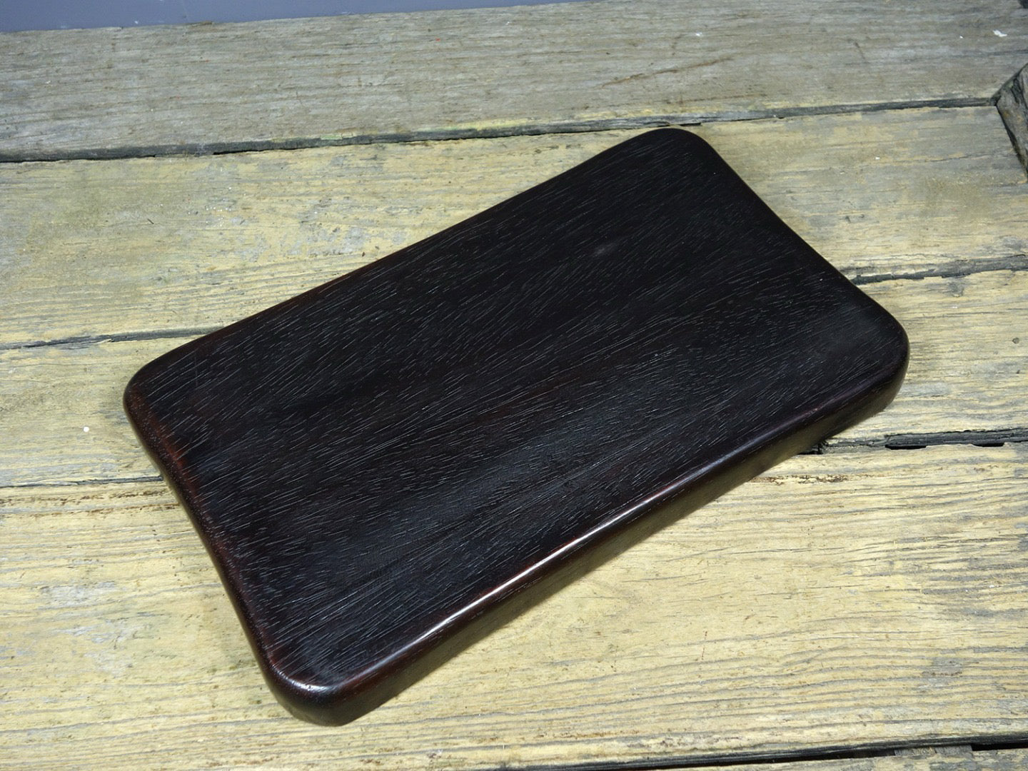Chinese antique rosewood carved tea plate