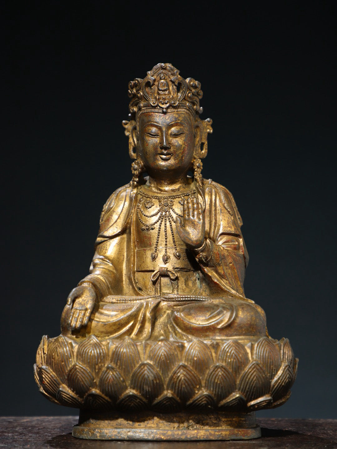 Copper clay gold [Guanyin] Buddha statue