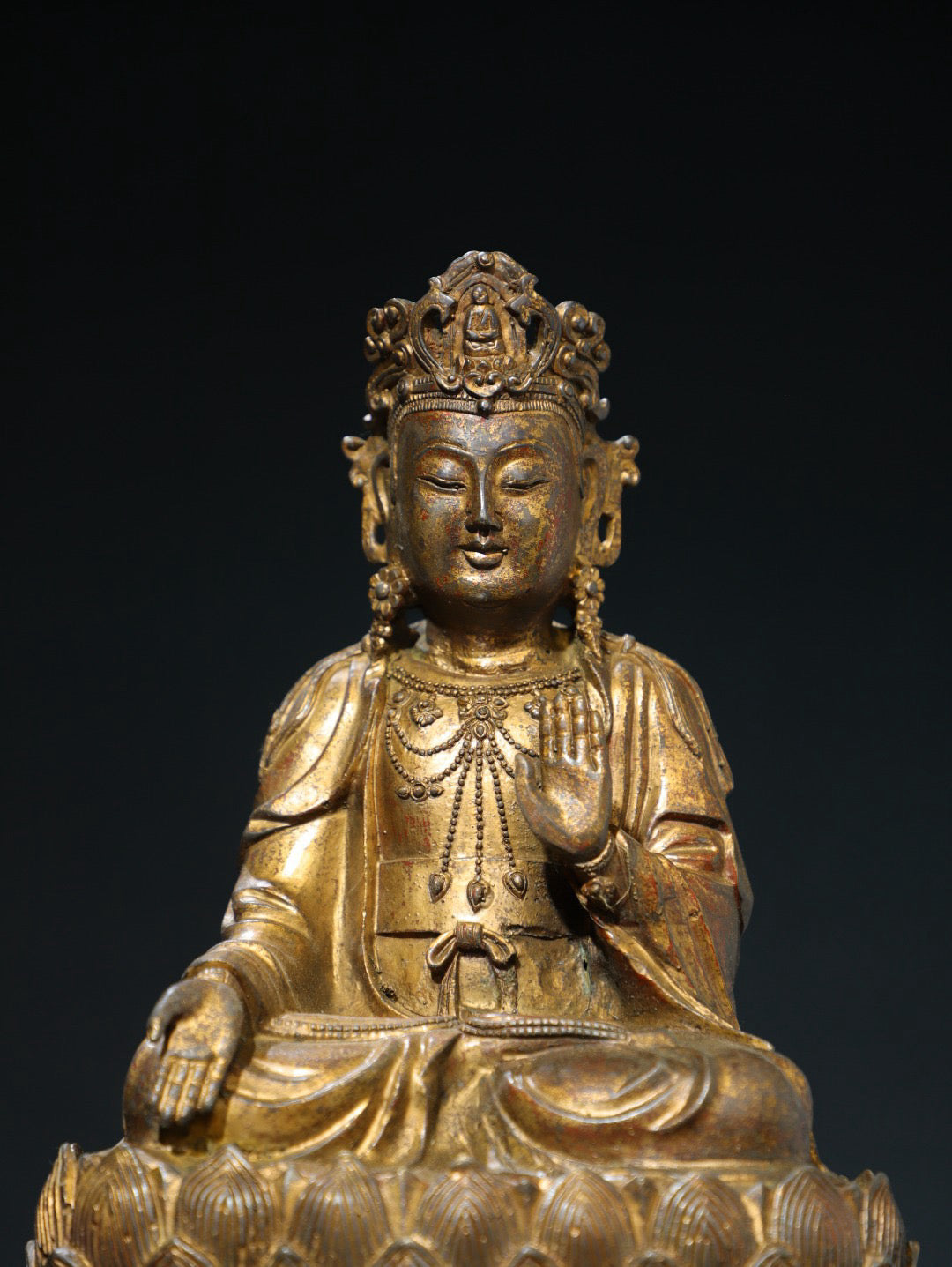 Copper clay gold [Guanyin] Buddha statue