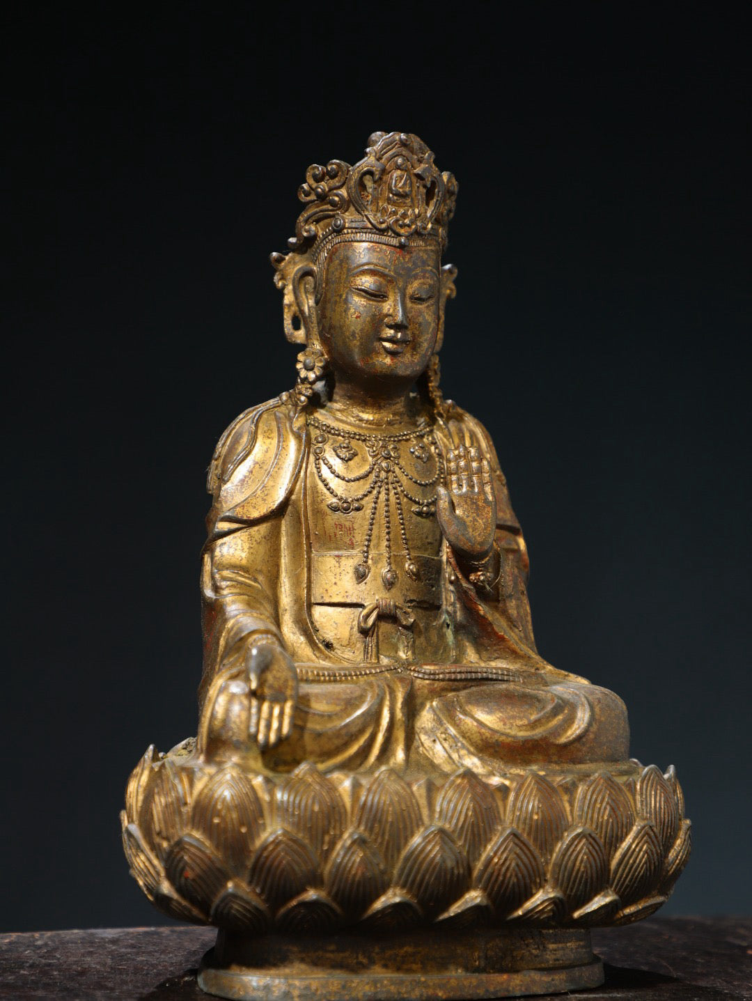 Copper clay gold [Guanyin] Buddha statue