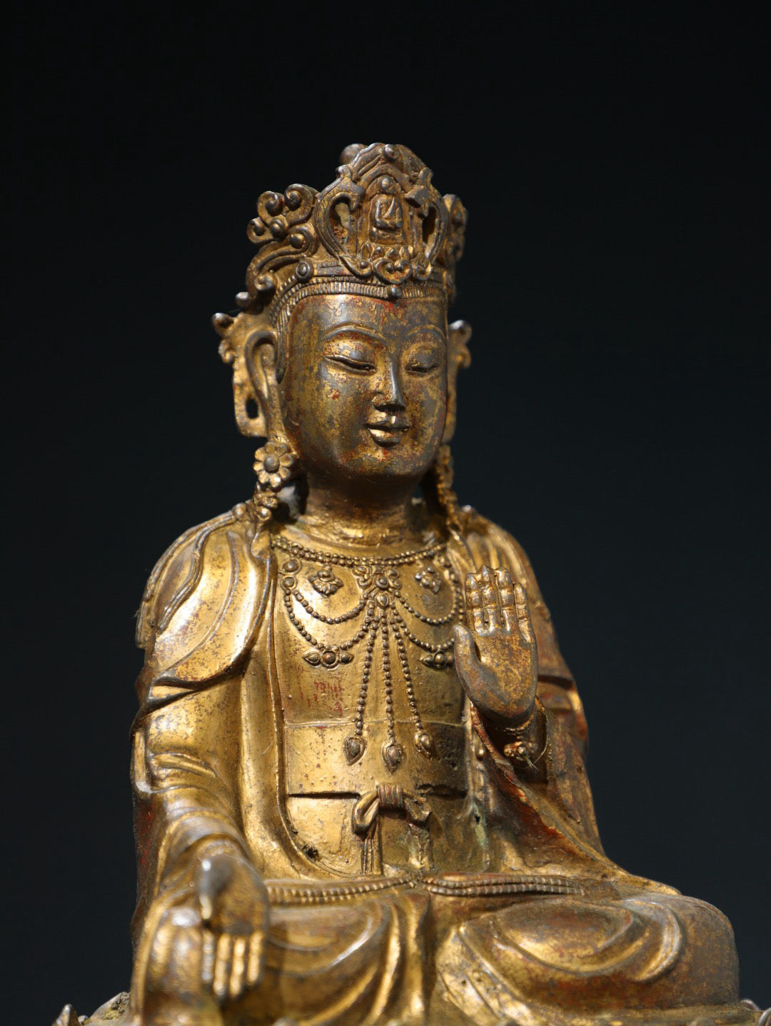 Copper clay gold [Guanyin] Buddha statue