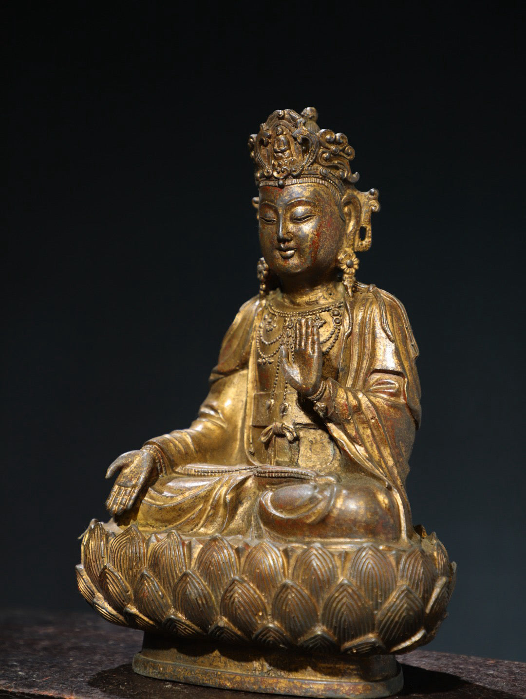 Copper clay gold [Guanyin] Buddha statue