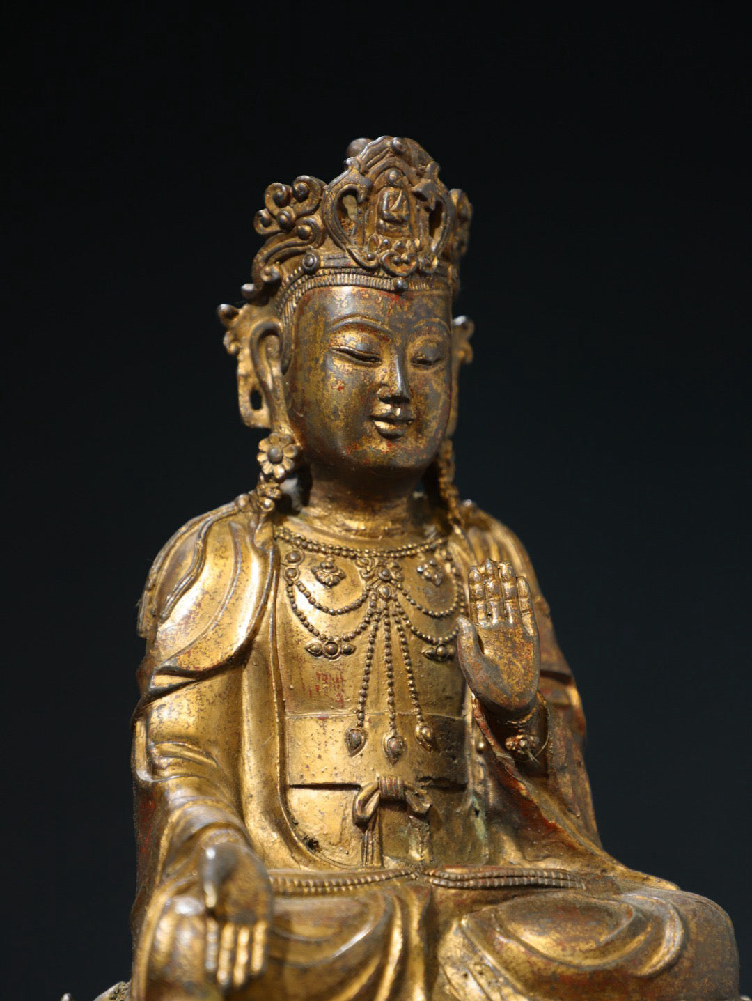 Copper clay gold [Guanyin] Buddha statue