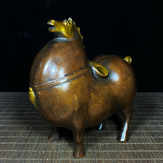 Pure copper gilded golden horse