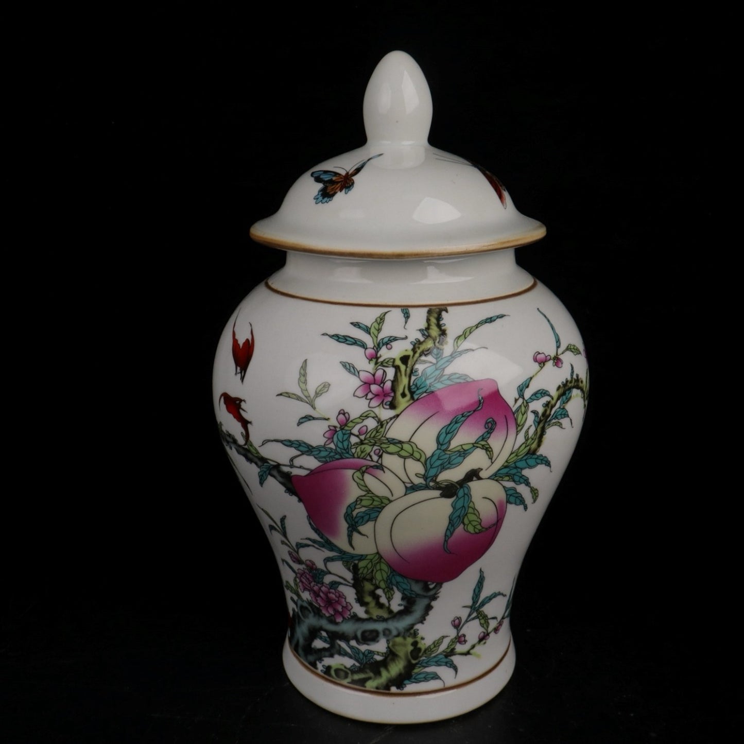 Blue and white longevity double full pattern general jar