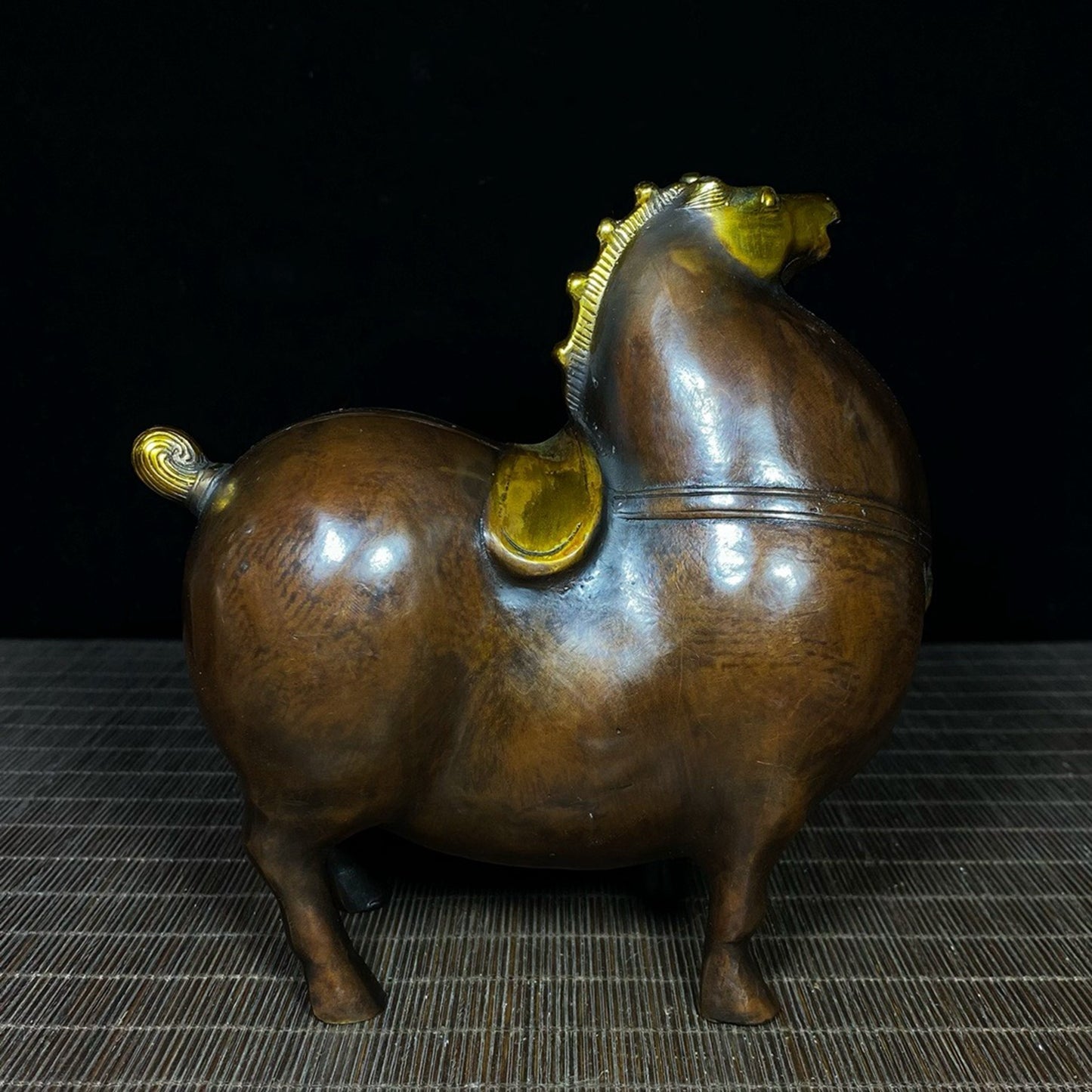 Pure copper gilded golden horse