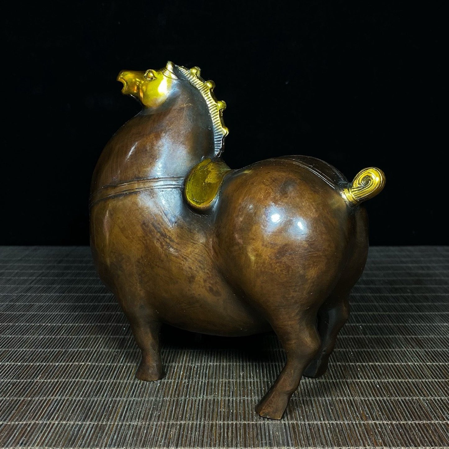 Pure copper gilded golden horse