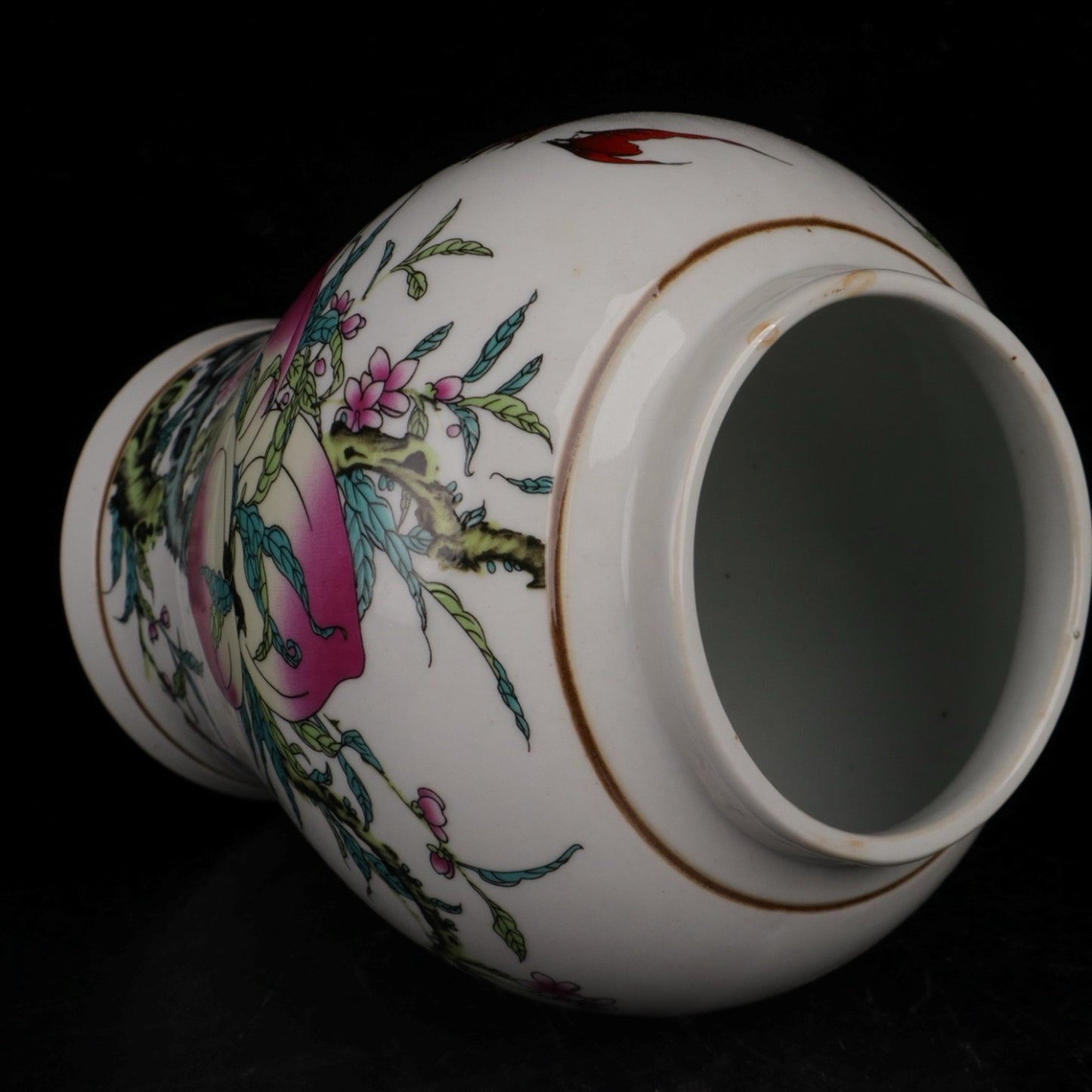 Blue and white longevity double full pattern general jar