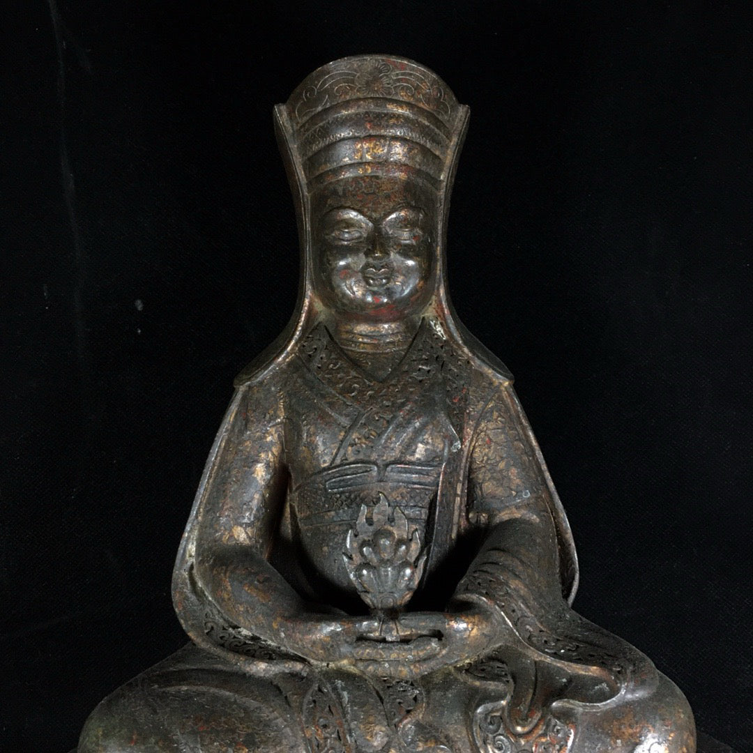 Chinese antique pure copper Zarba Buddha statue ornaments