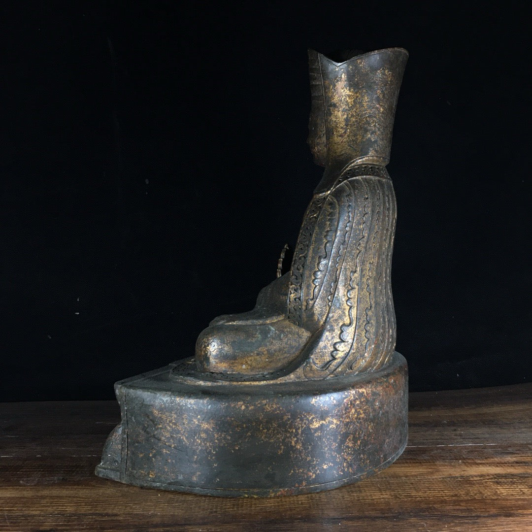 Chinese antique pure copper Zarba Buddha statue ornaments