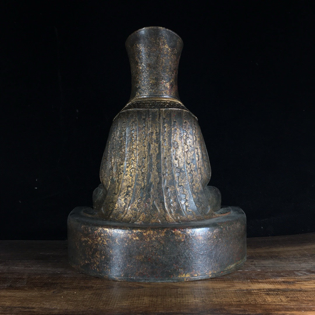 Chinese antique pure copper Zarba Buddha statue ornaments