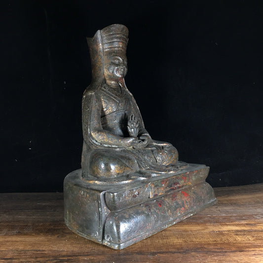 Chinese antique pure copper Zarba Buddha statue ornaments