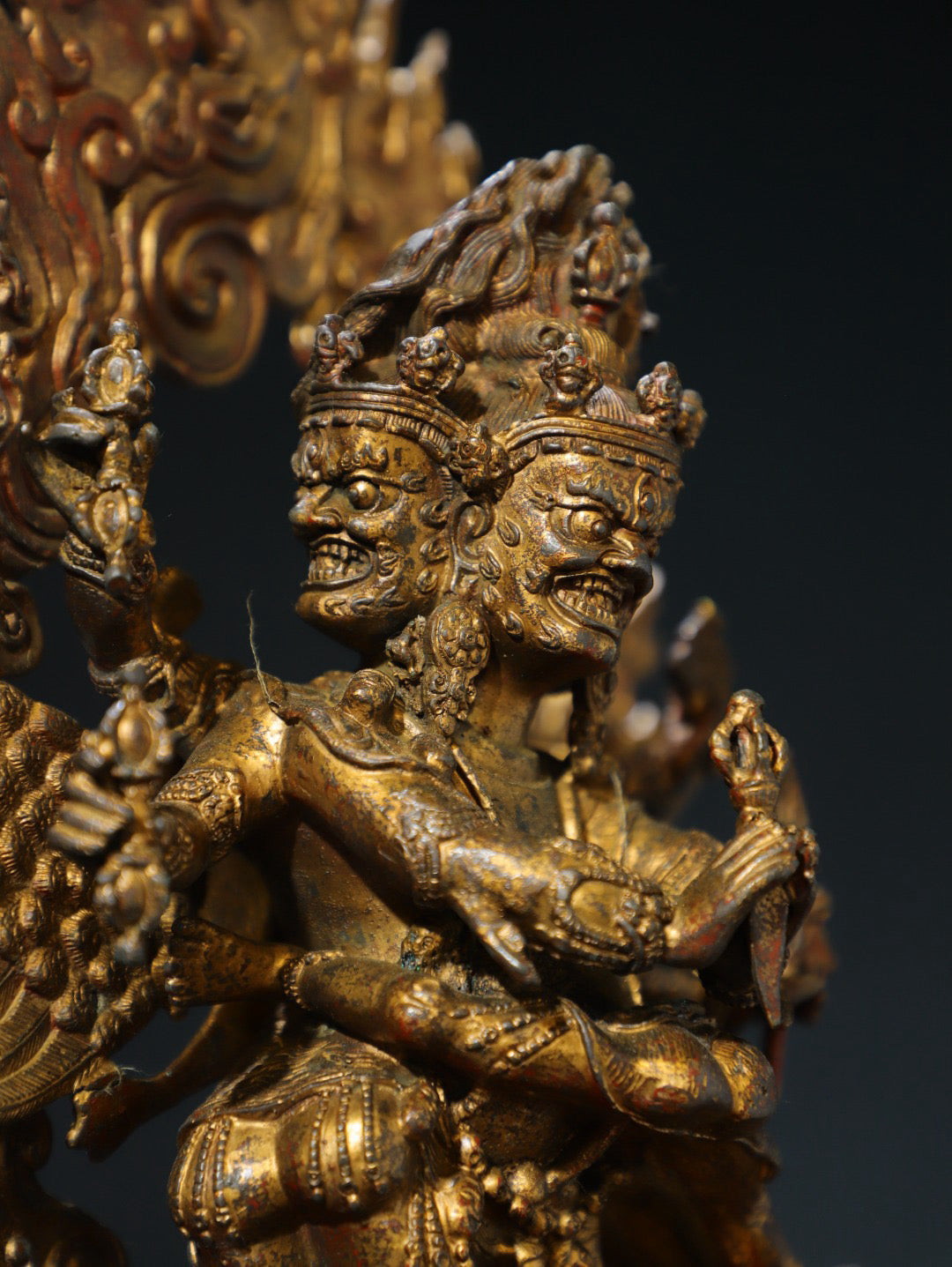 Bronze mud gold [Horse Head Vajra] Buddha statue