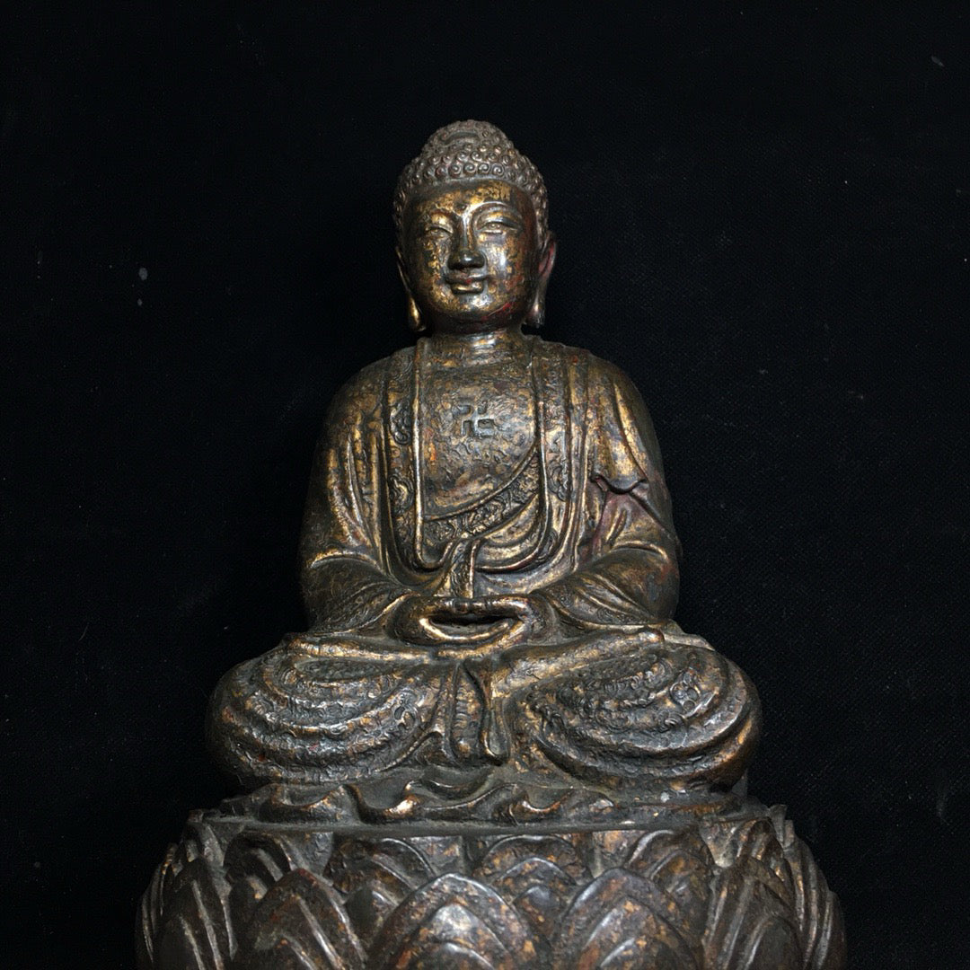 Chinese antique pure copper Buddha statue ornaments