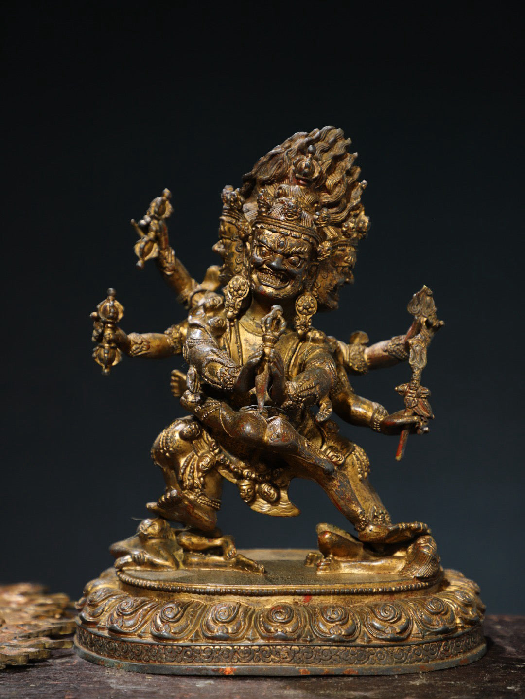 Bronze mud gold [Horse Head Vajra] Buddha statue