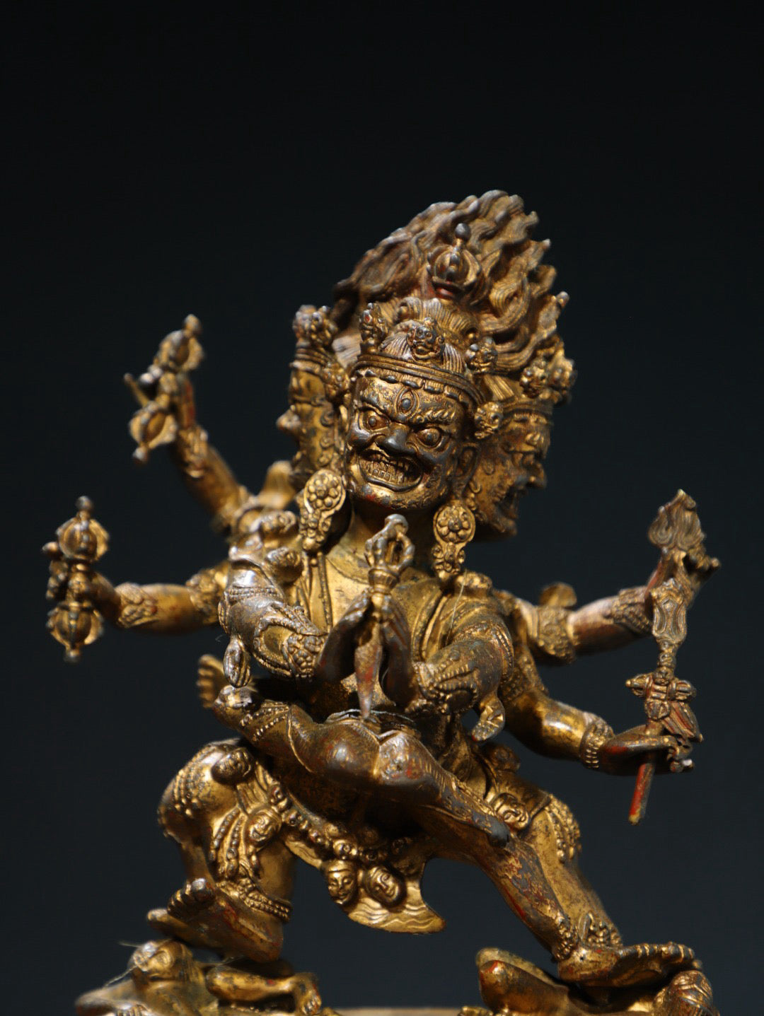 Bronze mud gold [Horse Head Vajra] Buddha statue