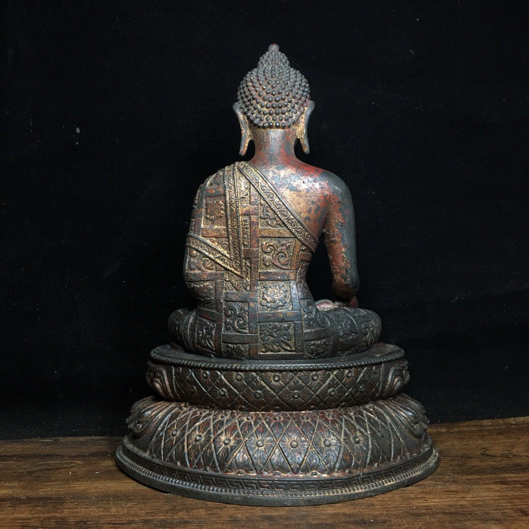 Chinese antique pure copper ornaments of Shakyamuni Buddha