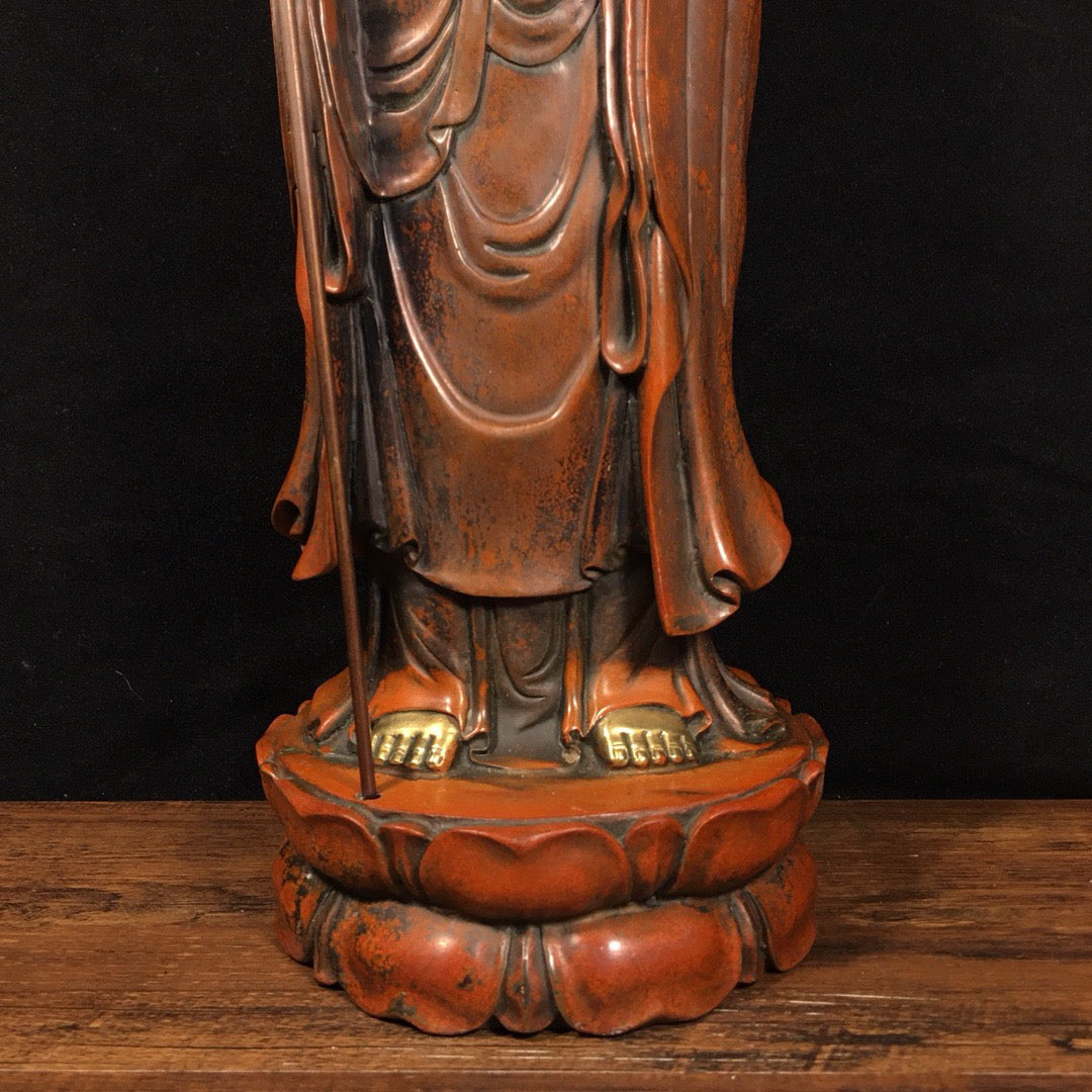 Chinese Antique Pure Copper Treasure King