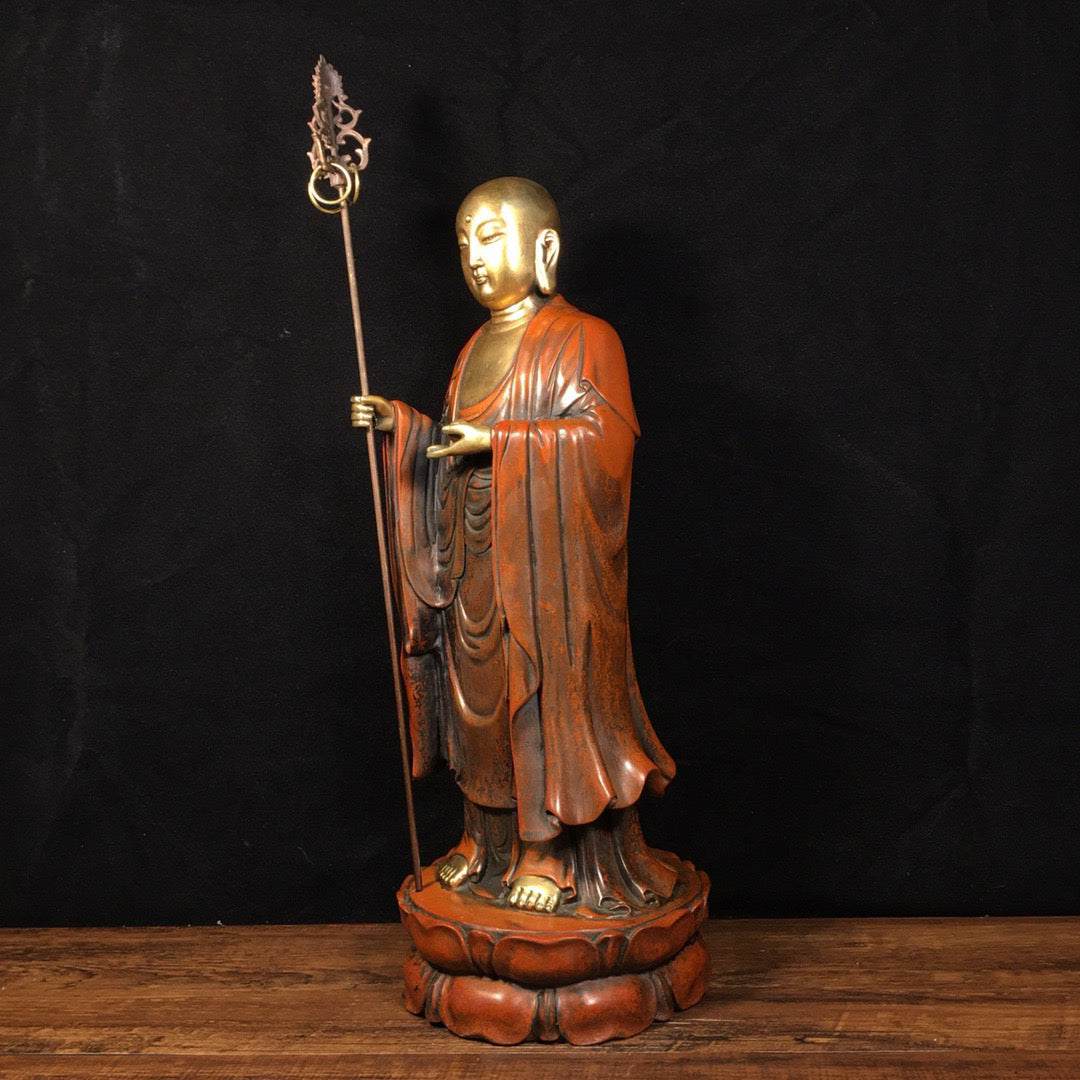 Chinese Antique Pure Copper Treasure King