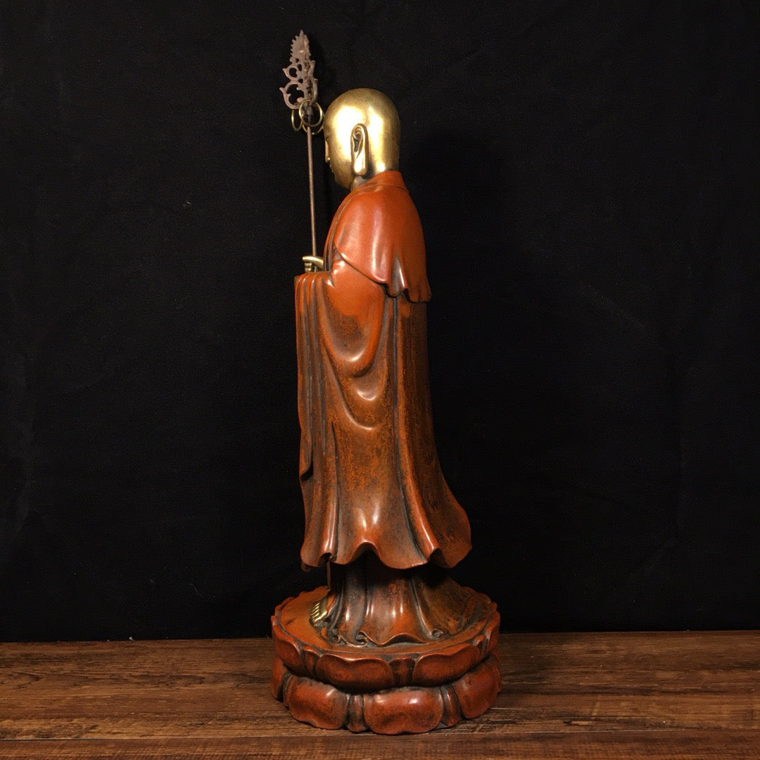 Chinese Antique Pure Copper Treasure King