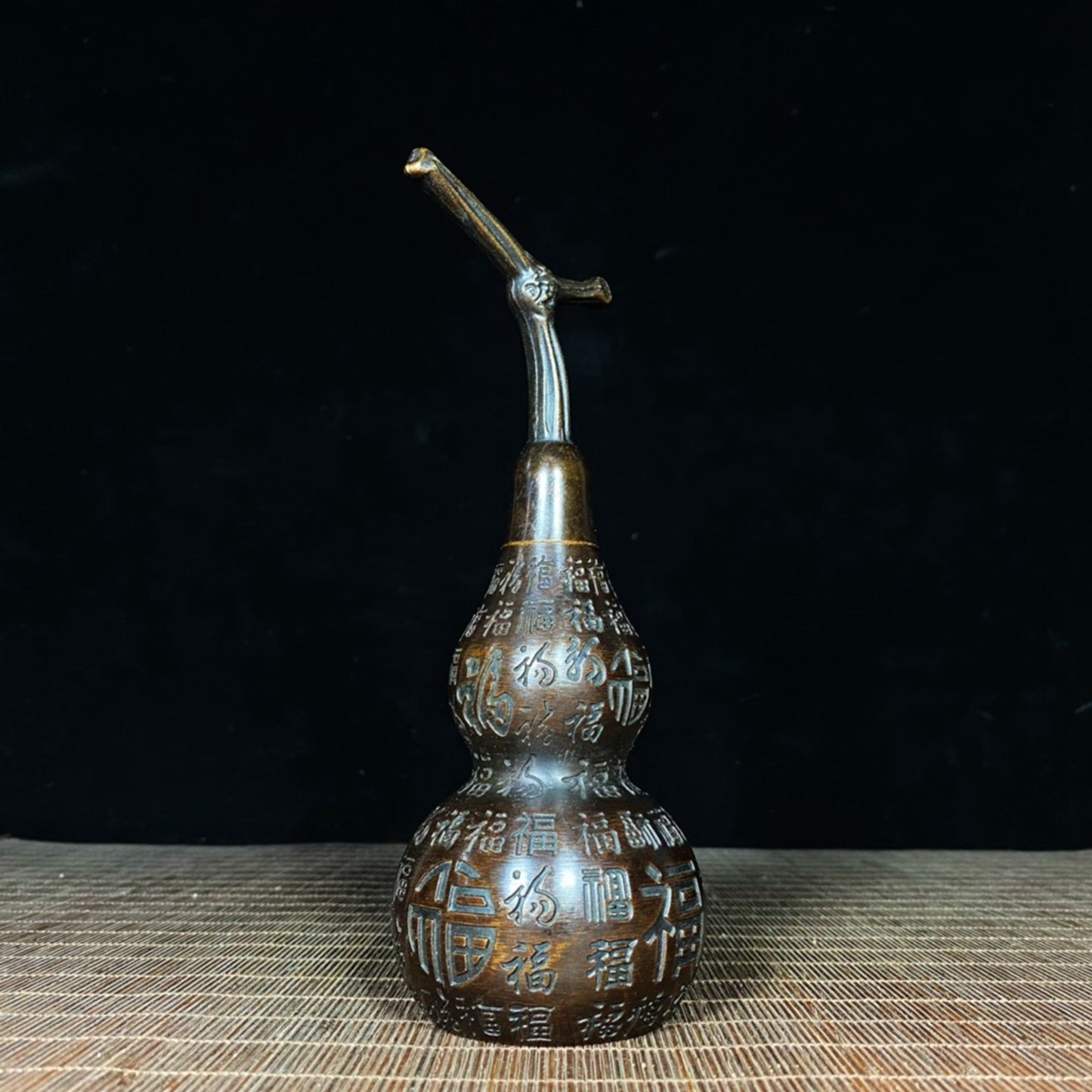Pure copper chiseled town house hundred blessings gourd