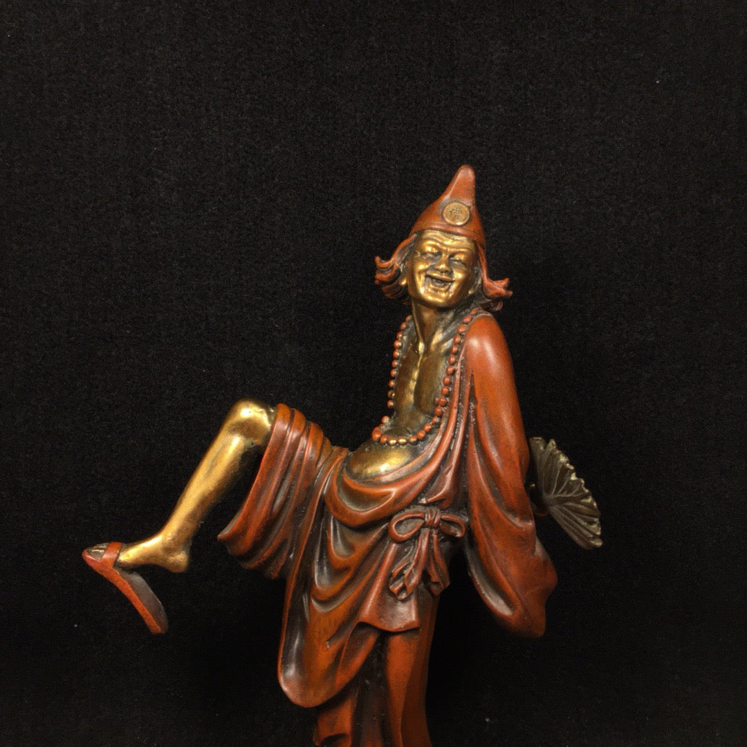 Chinese Antique Pure Copper Living Buddha Ji Gong