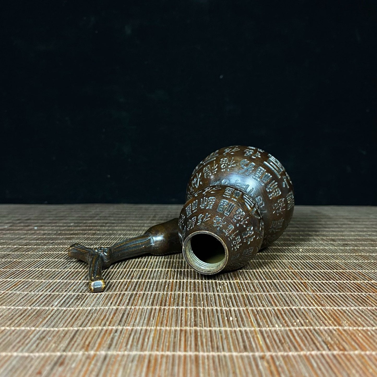 Pure copper chiseled town house hundred blessings gourd