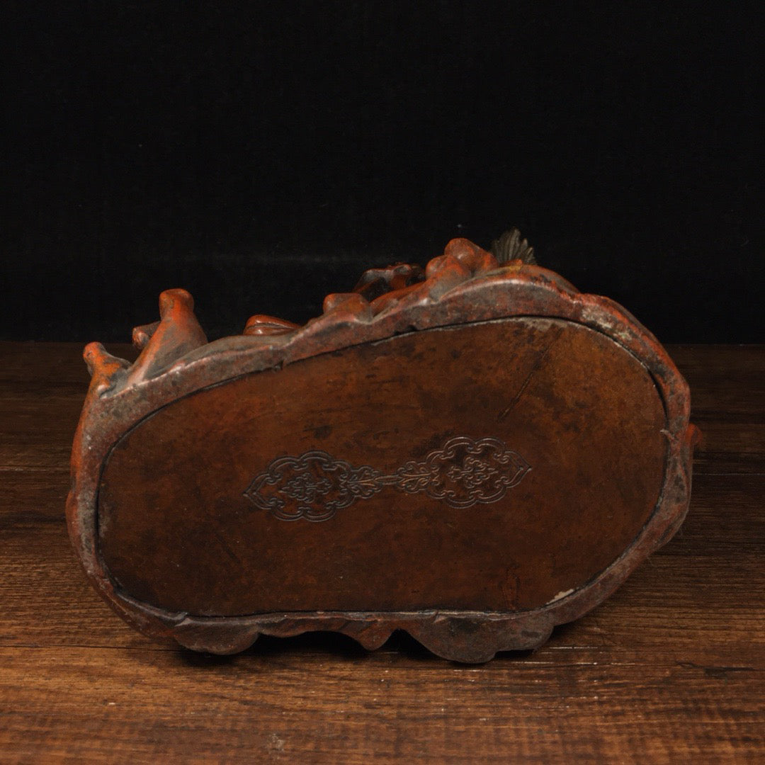 Chinese Antique Pure Copper Living Buddha Ji Gong