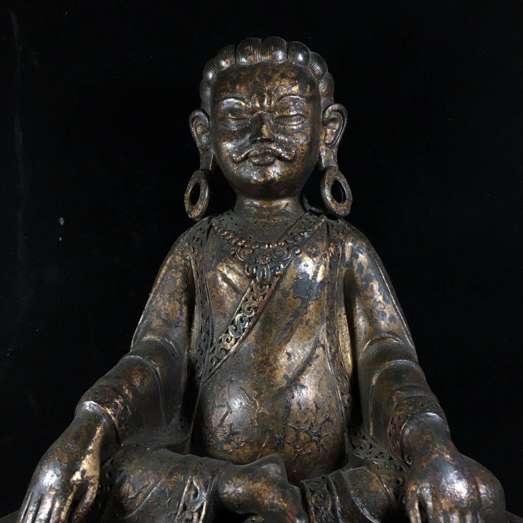 Chinese antique pure copper Zarba Buddha statue ornaments