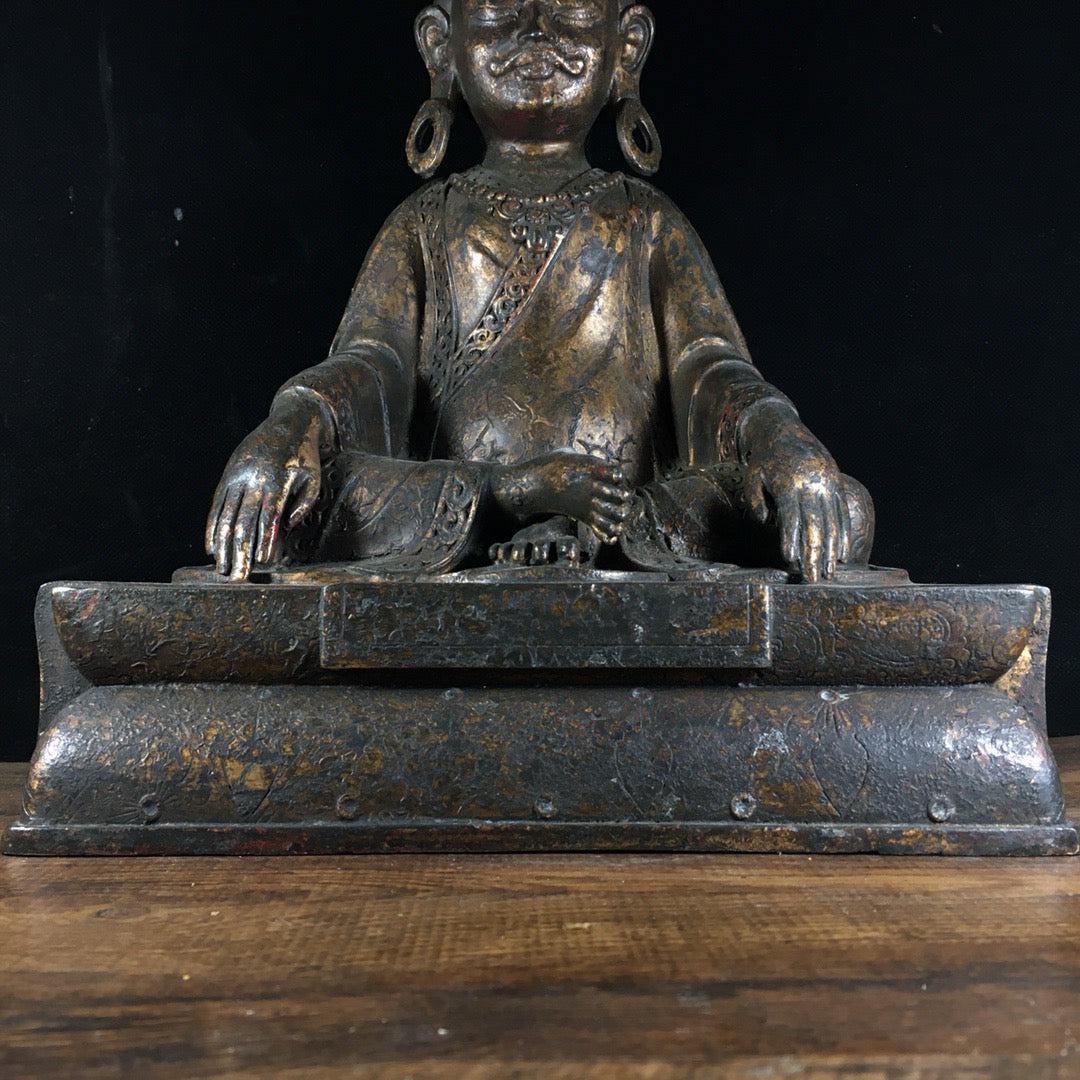 Chinese antique pure copper Zarba Buddha statue ornaments